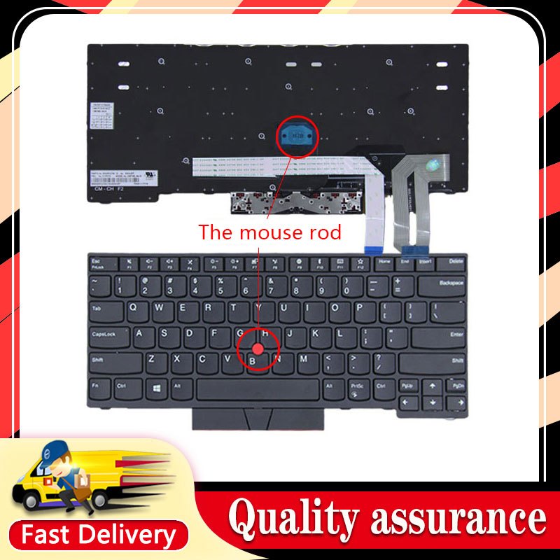 ยี่ห้อ-ใหม่แป้นพิมพ์แล็ปท็อปสําหรับ Lenovo Thinkpad E480 E485 E490 T480S T495 T490 R480 L480 L380 L3