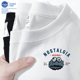NASA เสื้อยืดชายหญิงแขนสั้น สไตล์ลำลอง summer Cookie Monster…
