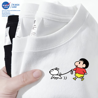 NASA เสื้อยืดชายหญิงแขนสั้น สไตล์ลำลอง summer เครยอนชินจังแล…