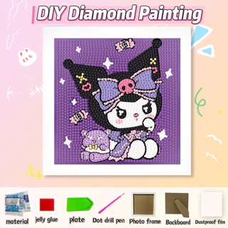 ภาพติดเพชรพร้อมกรอบรูป ของน่ารัก ครอสติสคริสตัล DIY ขนาด 18*23cm สำหรับเด็ก ของขวัญเด็ก ของเล่นเด็ก การทำสมาธิ จิตรกรรม