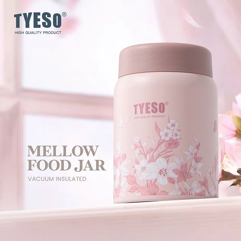 TYESO รุ่นใหม่ 2026 แก้วเก็บความเย็นลายดอกไม้ 900ML แก้วเก็บอุณหภูมิสแตนเลส พร้อมหลอด เก็บเย็น 24H ร้อน 12H thumbnail 5