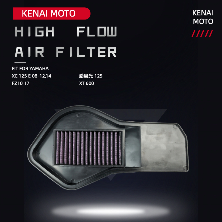 【KENAI】Fit XC 125 E 08-12,14/FZ10 17/XT 600 High Flow กรองอากาศล้างทําความสะอาดได้ 1B6-E4451-00