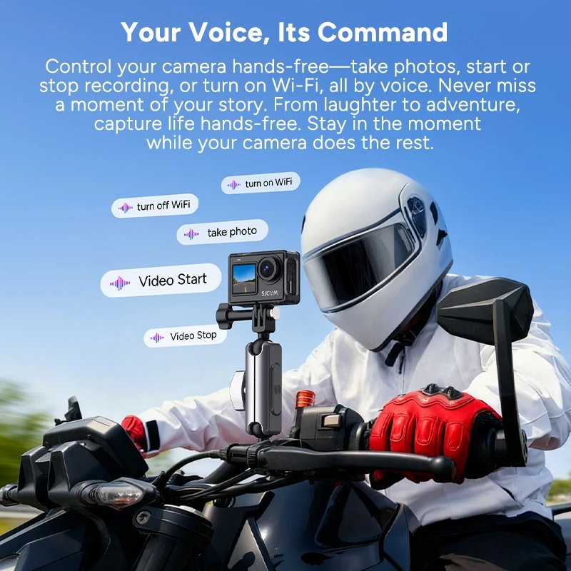 SJCAM SJ6 Ultra กล้องแอ็คชั่น 4K, ระบบกันสั่น, ควบคุมด้วยเสียง, กล้องติดหน้ารถจักรยานยนต์, ตกปลา, ดำน้ำ, ถ่ายวิดีโอกลางแจ้ง thumbnail 9