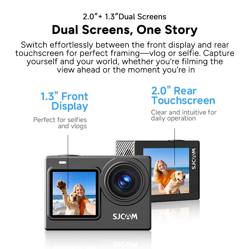 SJCAM SJ6 Ultra กล้องแอ็คชั่น 4K, ระบบกันสั่น, ควบคุมด้วยเสียง, กล้องติดหน้ารถจักรยานยนต์, ตกปลา, ดำน้ำ, ถ่ายวิดีโอกลางแจ้ง thumbnail 6