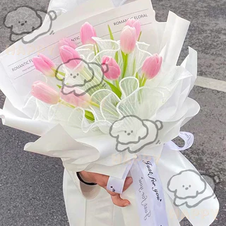 กระดาษห่อช่อดอกไม้ ผ้าตาข่าย ประดับมุก ยาว 4 หลา สำหรับงาน DIY งานฝีมือ ประดิษฐ์ดอกไม้