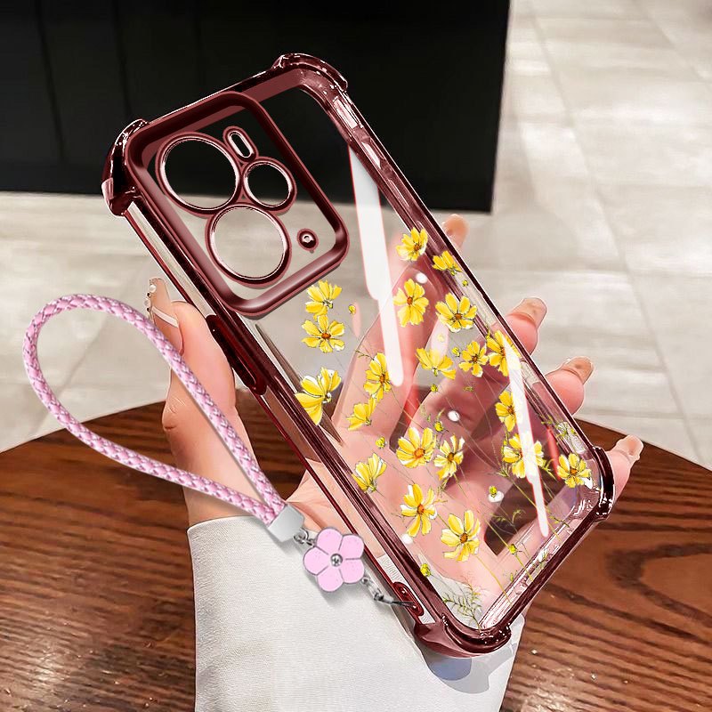 VRQR สําหรับ Oppo Realme 14T 14X 5G Realme 14 Pro Plus 5G Realme 14 Pro + 5G ดอกไม้ Cluster Series ก