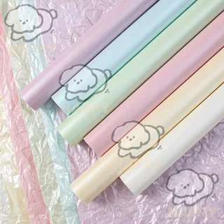 กระดาษห่อช่อดอกไม้ สีไข่มุก สามารถทำให้ยับได้สวยงาม ขนาด 50*70 ซม 20 แผ่น/แพ็ค รับตกแต่งเทศกาล หรือห่อช่อดอกไม้