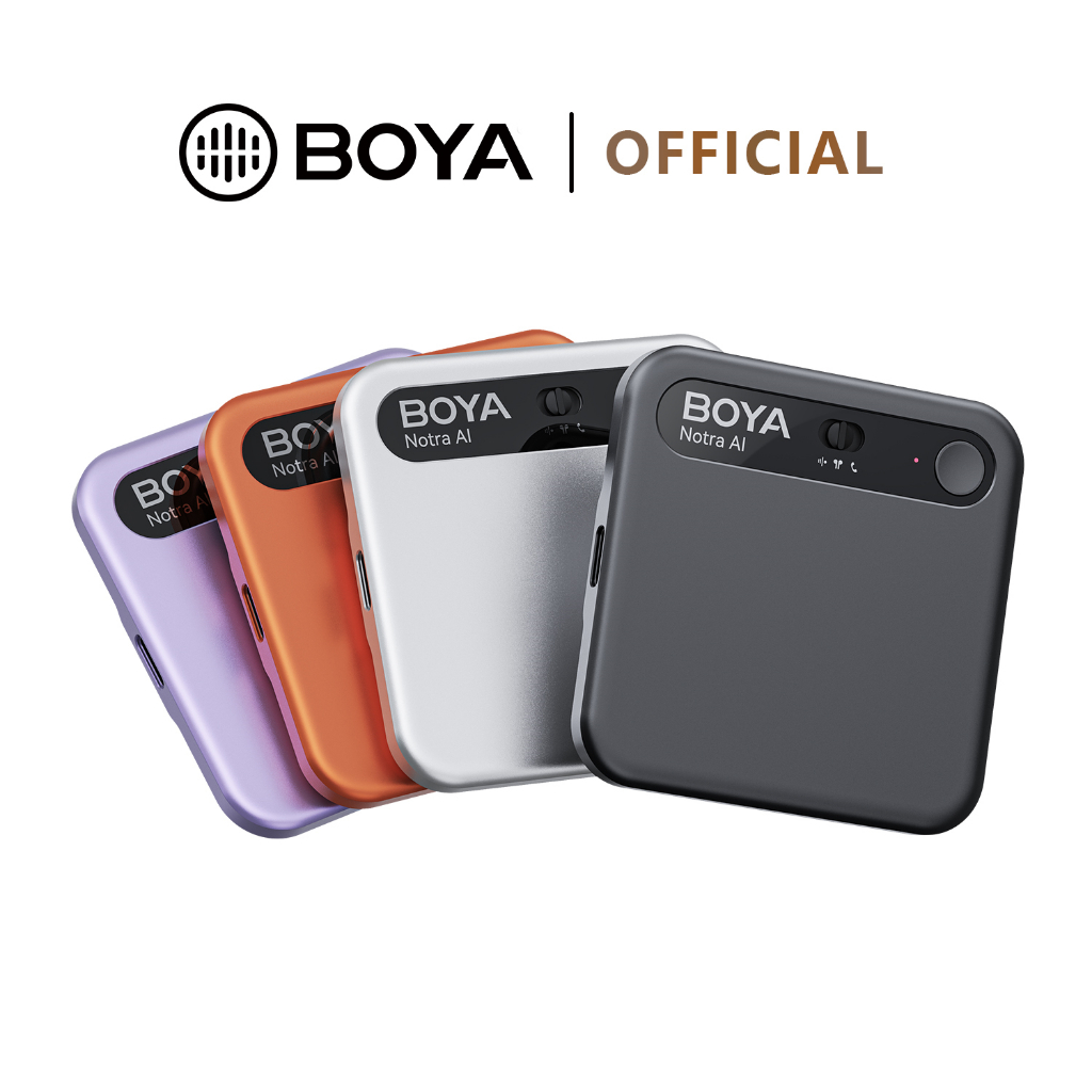BOYA Notra AI Voice Recorder เครื่องบันทึกอัจฉริยะ 64GB พร้อมการบันทึกการโทรและ AI Trancription