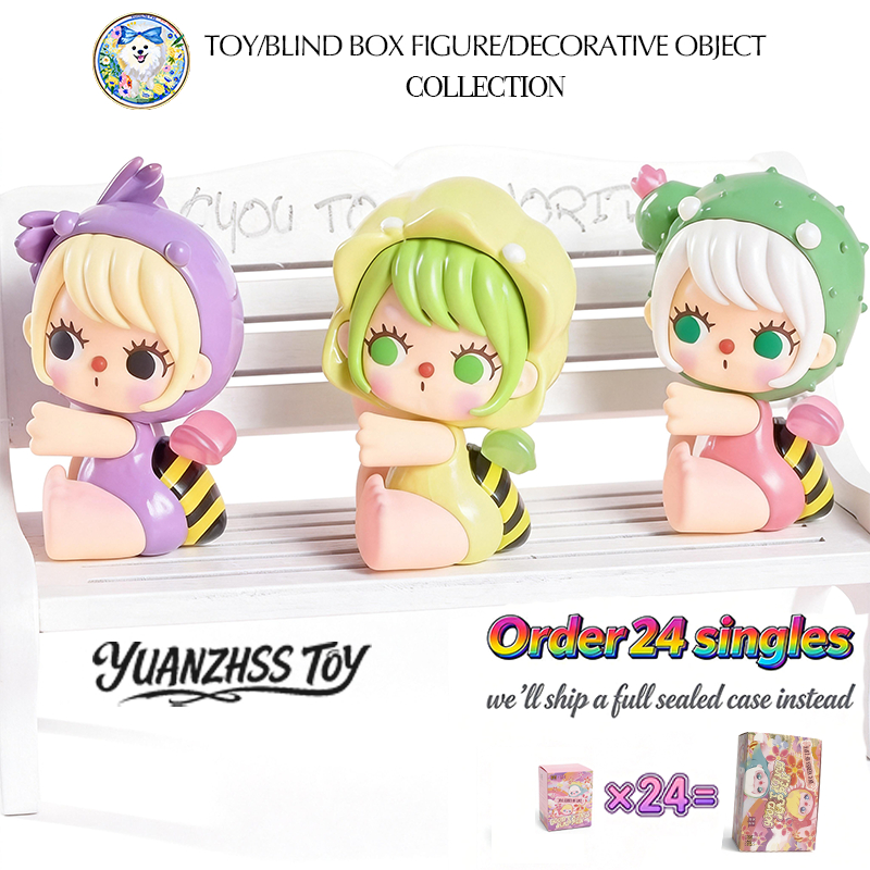 กล่องตาบอด Lila "Lucky Peanut" ใหม่ | เครื่องรางกอดของสะสม ของตกแต่งโต๊ะทํางาน Kawaii