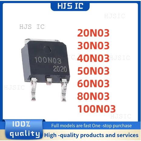 5PCS 100% ใหม่ 20N03 30N03 40N03 50N03 60N03 80N03 100N03 TO-252 30V Field effect ทรานซิสเตอร์คุณภาพ