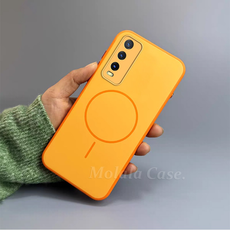 สําหรับ Vivo V2043 V2032 V2026 V2029 V2027 V2037 V2038 V2042 V2048 (ไม่ใช่แม่เหล็ก) เคสโทรศัพท์เคลือบสีทึบซิลิโคนแข็ง