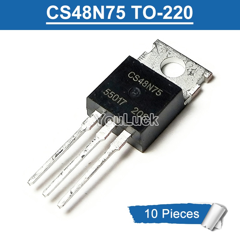 10 ชิ้น CS48N75 TO-220 70V/68A N-channel MOSFET ทรานซิสเตอร์ใหม่เดิม