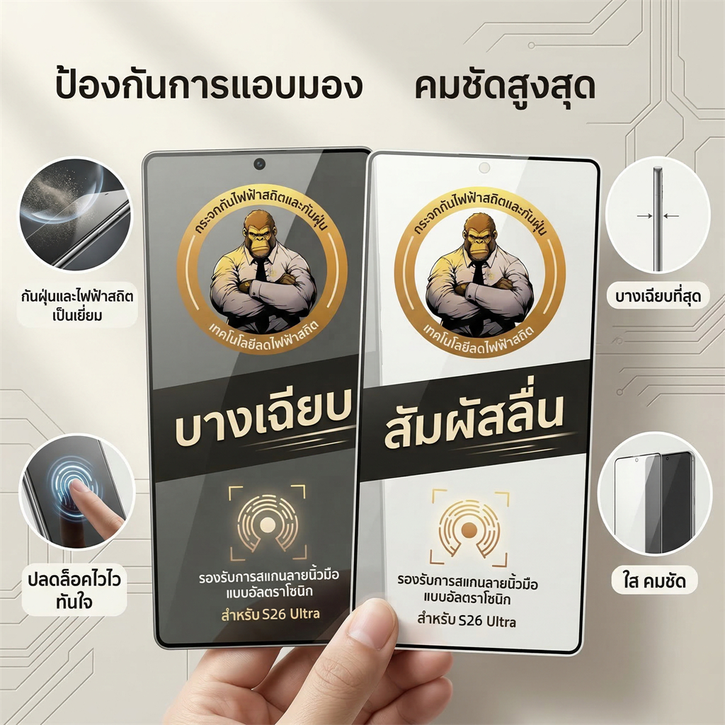 ความชัดเจน ดูแลความเป็นส่วนตัว ฟิล์มกระจก For Samsung Galaxy S26 Ultra S26 Plus S26 S25 Ultra S25 Plus S25 S24 Ultra S24 Plus S24 โทรศัพท์ใหม่ ฟิล์มป้องกันหน้าจอ