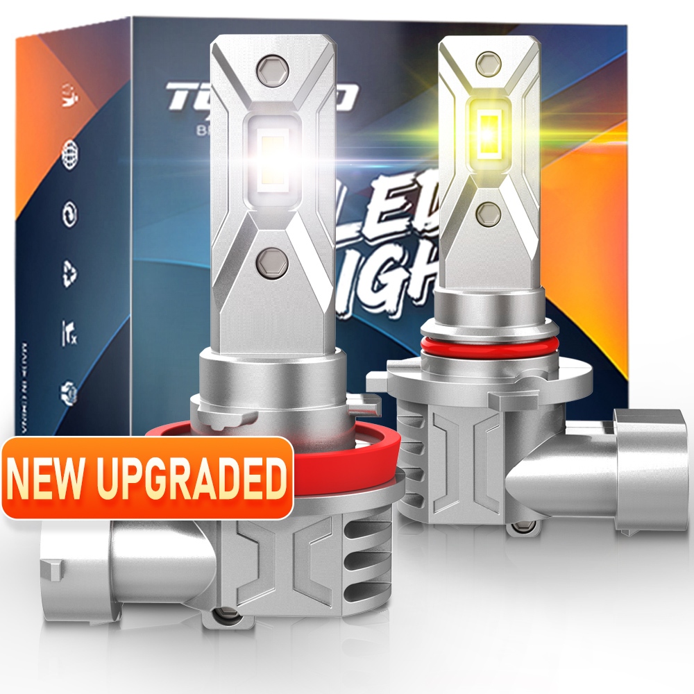 TUFFOO 1 คู่รถ LED หมอกหลอดไฟ H8/H11/H16(JP)/9006/HB4/881/H27/880 Dual Color/White /3000K Amber Golden Yellow DC12V