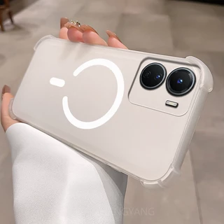 กรณีสําหรับOPPO A57 4G 2022 A77 A77Sออกแบบใหม่C-รูปแหวนแม่เหล็กเคสโทรศัพท์ความงามสี่มุมAnti drop high-end TPUนุ่มกรณี