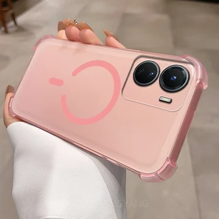 กรณีสําหรับOPPO A57 4G 2022 A77 A77Sออกแบบใหม่C-รูปแหวนแม่เหล็กเคสโทรศัพท์ความงามสี่มุมAnti drop high-end TPUนุ่มกรณี