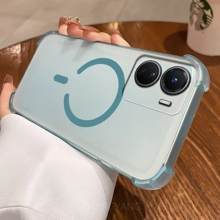 กรณีสําหรับOPPO A57 4G 2022 A77 A77Sออกแบบใหม่C-รูปแหวนแม่เหล็กเคสโทรศัพท์ความงามสี่มุมAnti drop high-end TPUนุ่มกรณี