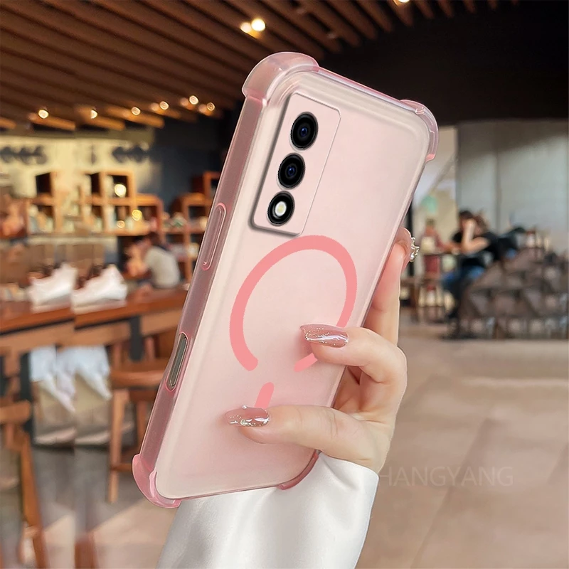 กรณีสําหรับ OPPO A3 Pro 5G A80 ออกแบบใหม่ C-รูปแหวนแม่เหล็กเคสโทรศัพท์ความงามสี่มุม anti drop high-end TPU soft case