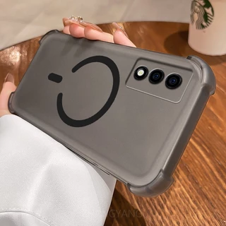กรณีสําหรับ OPPO A3 Pro 5G A80 ออกแบบใหม่ C-รูปแหวนแม่เหล็กเคสโทรศัพท์ความงามสี่มุม anti drop high-end TPU soft case