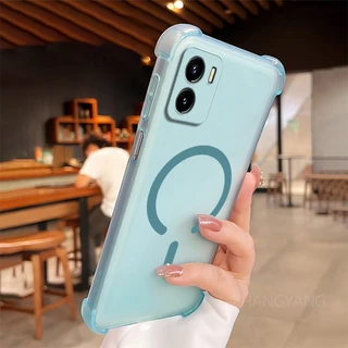 กรณีสําหรับ OPPO A6 4G A6 5G ออกแบบใหม่ C-รูปแหวนแม่เหล็กเคสโทรศัพท์ความงามสี่มุม anti drop high-end TPU soft case