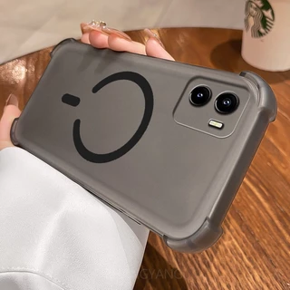 กรณีสําหรับ OPPO A6 4G A6 5G ออกแบบใหม่ C-รูปแหวนแม่เหล็กเคสโทรศัพท์ความงามสี่มุม anti drop high-end TPU soft case