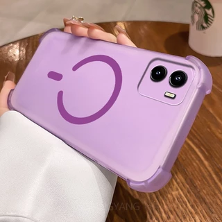 กรณีสําหรับ OPPO A6 4G A6 5G ออกแบบใหม่ C-รูปแหวนแม่เหล็กเคสโทรศัพท์ความงามสี่มุม anti drop high-end TPU soft case
