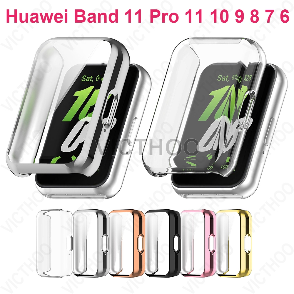 อุปกรณ์ปกป้องหน้าจอ TPU กรณีอ่อนสำหรับ Huawei Band 11 / 11 Pro /10 / 9 / 8 / 7 / 6