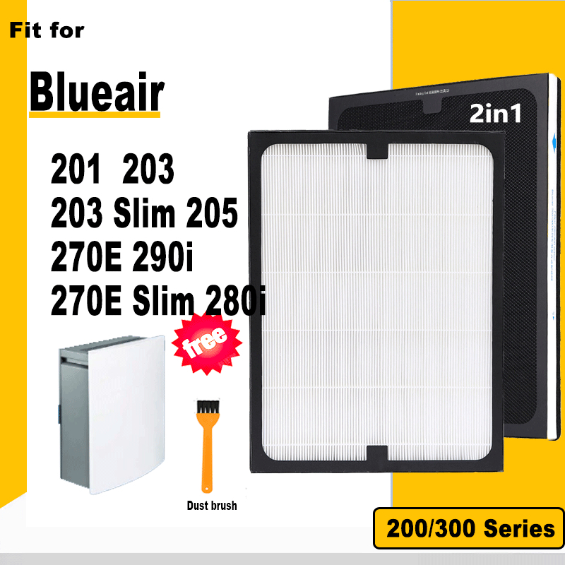 H13 ตัวกรองถ่านกัมมันต์ Hepa สําหรับเครื่องฟอกอากาศ Blueair 201, 203, 203 Slim, 205, 270E, 270E Slim