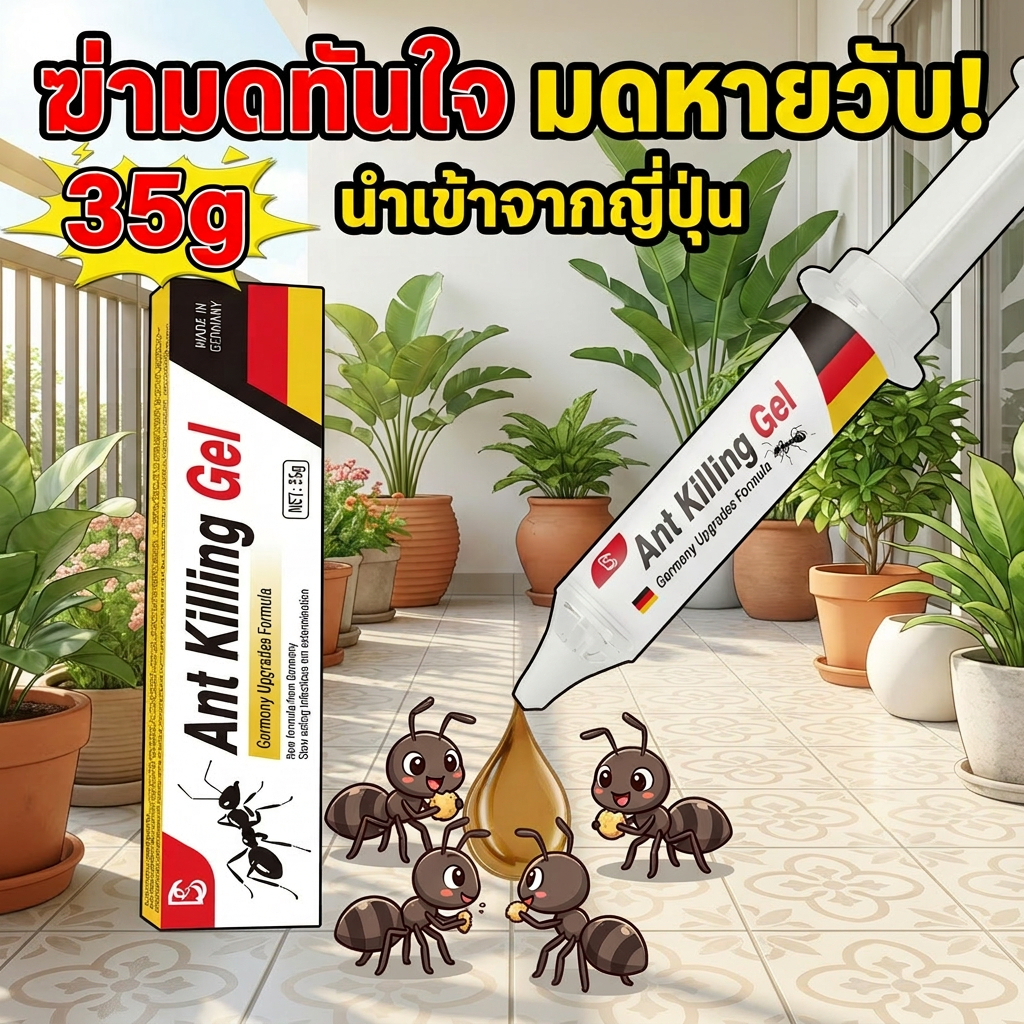 แพงหน่อย แต่เอาอยู่! เจลกำจัดมด เหยื่อกำจัดมด เหยื่อมด ยาฆ่ามด หยดเดียวตายยกรัง