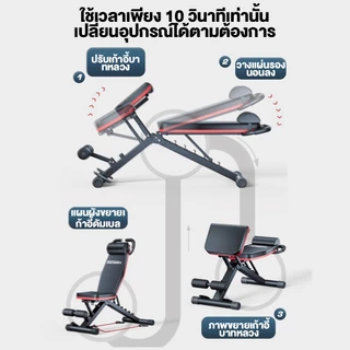 OneTwoFit ม้านั่งออกกําลังกาย ม้านั่งดัมเบลอเนกประสงค์ ม้านั่งซิทอัพ ปรับมุมเบาะได้ 6 ระดับ พับได้ รับน้ำหนักได้ 150 กก.