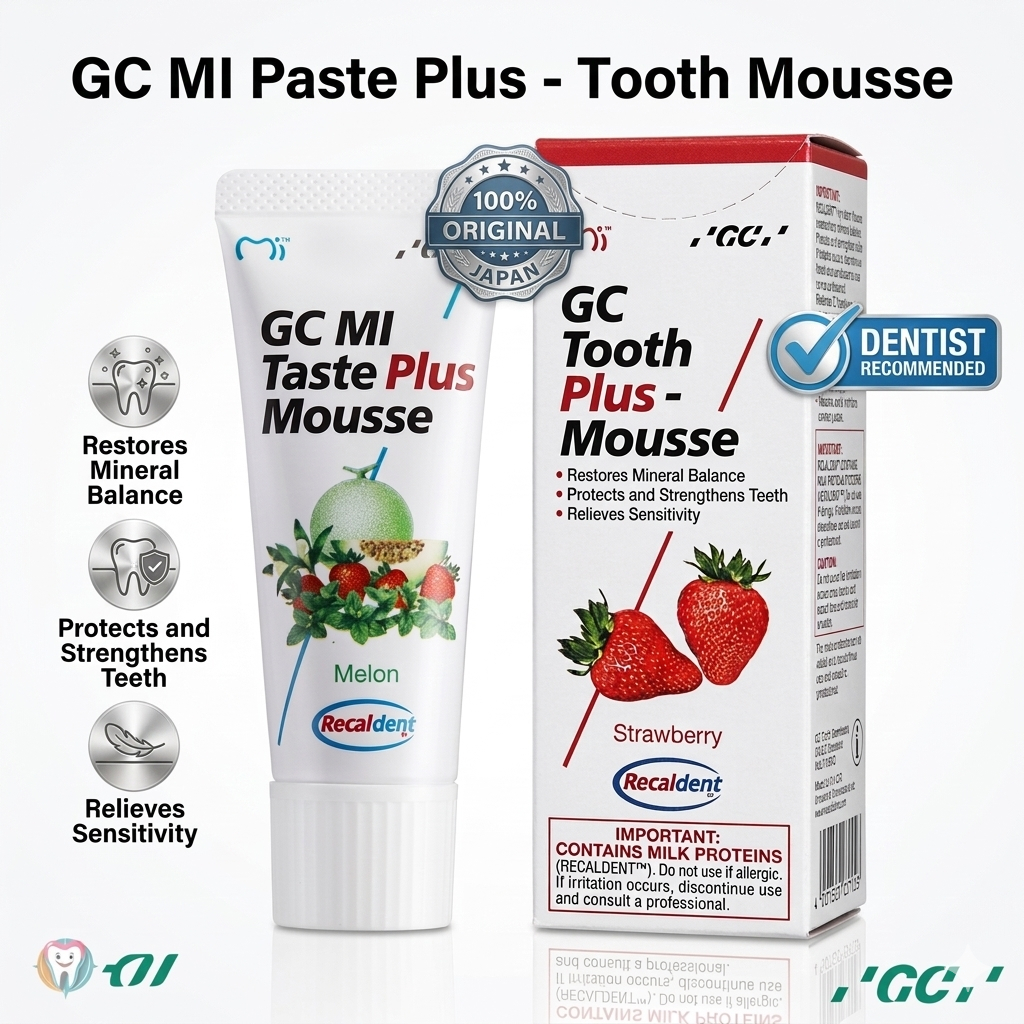 Gc Tooth Mousse Topical creme And Tooth Mousse Plus จากญี่ปุ่น Mint Straw รสเบอร์รี่