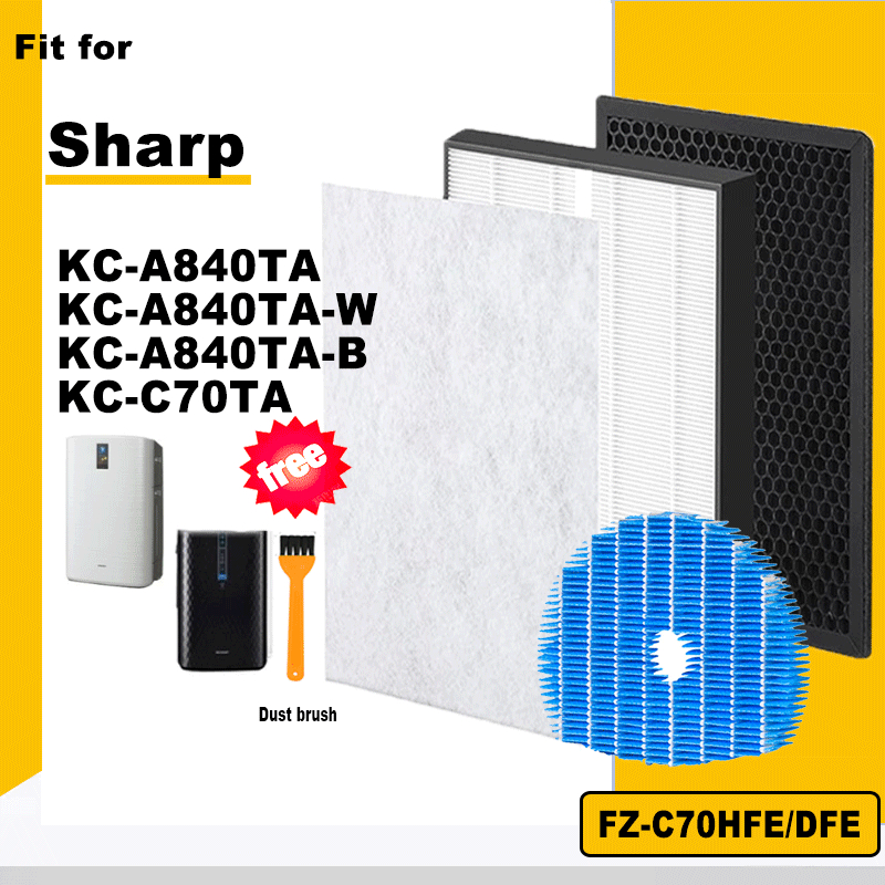 FZ-C70HFE FZ-C70DFE FZ-C100MFE HEPA และคาร์บอนกรองสําหรับ Sharp เครื่องฟอกอากาศ KC-A840TA KC-A840TA-