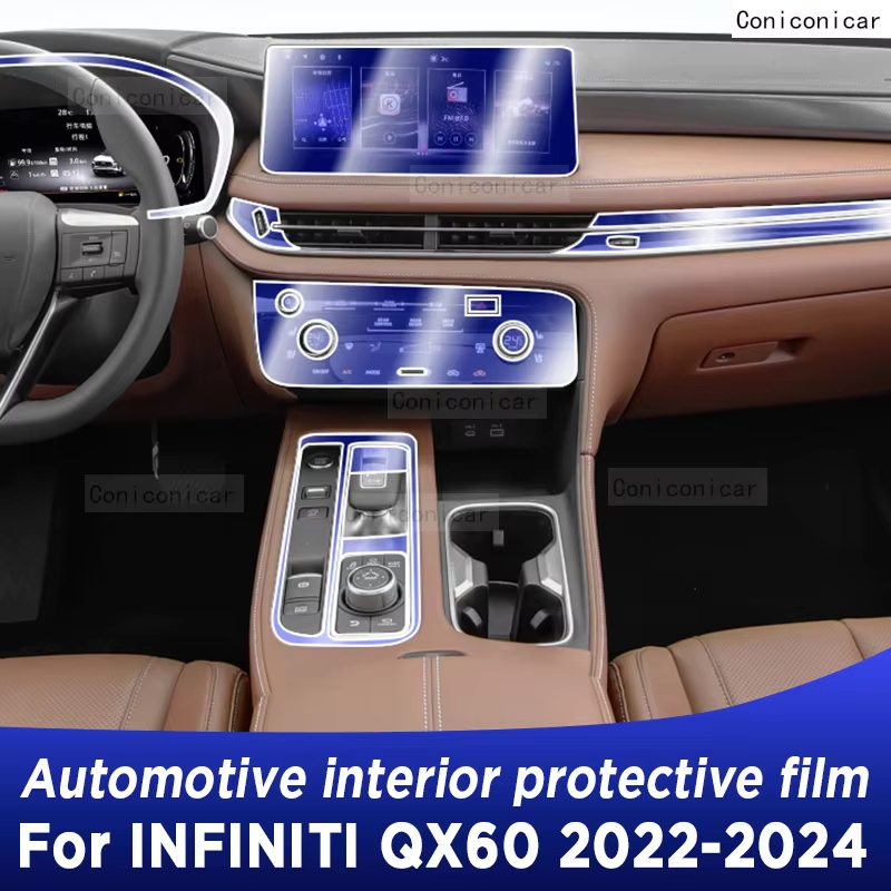 แผง TPU นําทางหน้าจอภายในป้องกันฟิล์มสติกเกอร์ Anti-Scratch รถสําหรับ INFINITI QX60 2022 2023 2024