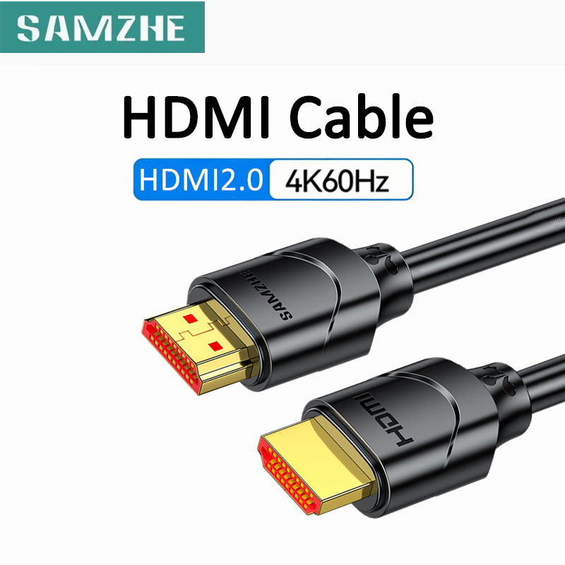 SAMZHE สาย HDMI 2.0 4K @ 60Hz ความเร็วสูง 3D Ethernet ชายสําหรับแล็ปท็อปพีซีทีวี PS4 Xbox Switch