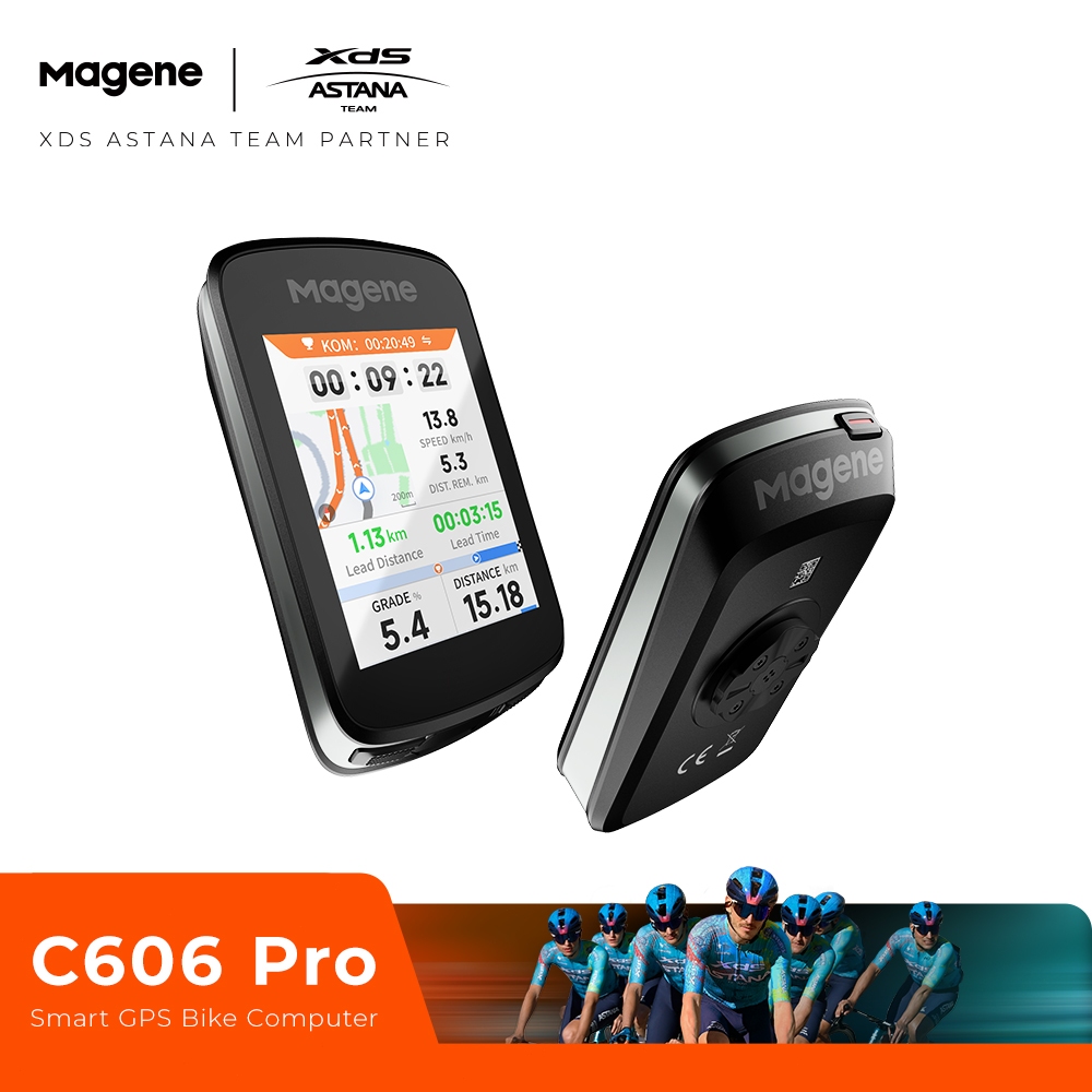 Magene C606 Pro สมาร์ทจักรยานคอมพิวเตอร์ หน้าจอสัมผัสสี รองรับการนำทางออฟไลน์ Wi-Fi และบลูทูธ