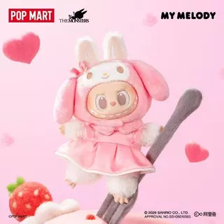 POP MART THE MONSTERS Sanrio Family ตุ๊กตาไวนิล จี้ Mystery Box Gift