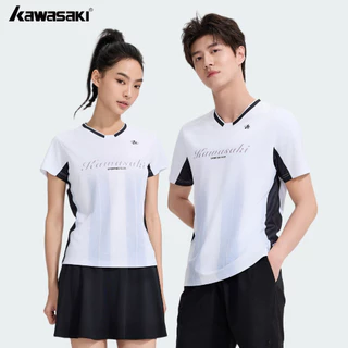 Kawasaki K1C02-D1191 ใหม่ เสื้อยืดกันเหงื่อแห้งไวสำหรับกีฬา เหมาะสำหรับทั้งผู้หญิงและผู้ชาย