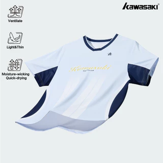 Kawasaki K1C02-D1191 ใหม่ เสื้อยืดกันเหงื่อแห้งไวสำหรับกีฬา เหมาะสำหรับทั้งผู้หญิงและผู้ชาย