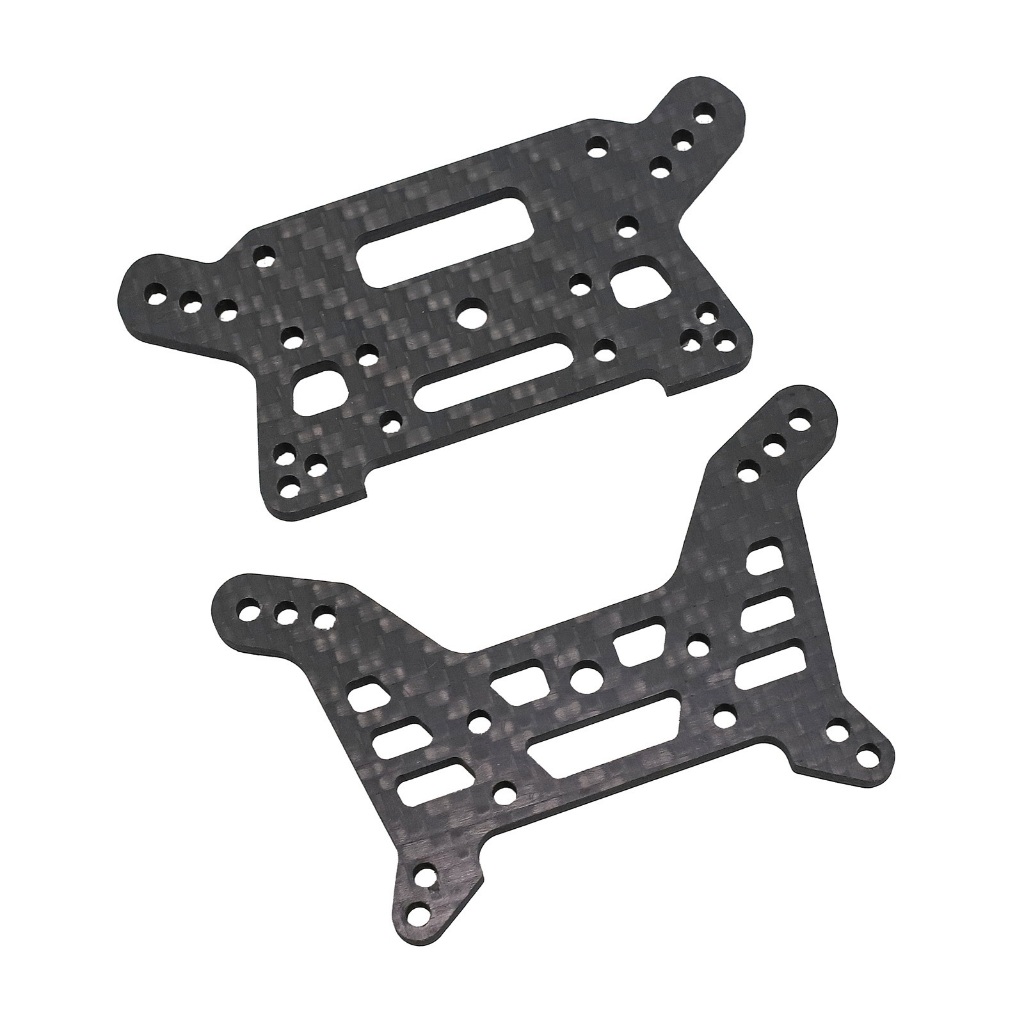 RC รีโมทคอนโทรลรถคาร์บอนไฟเบอร์ด้านหน้าและด้านหลังโช้คอัพ Mount Butterfly Bracket LY224 สําหรับ MJX 