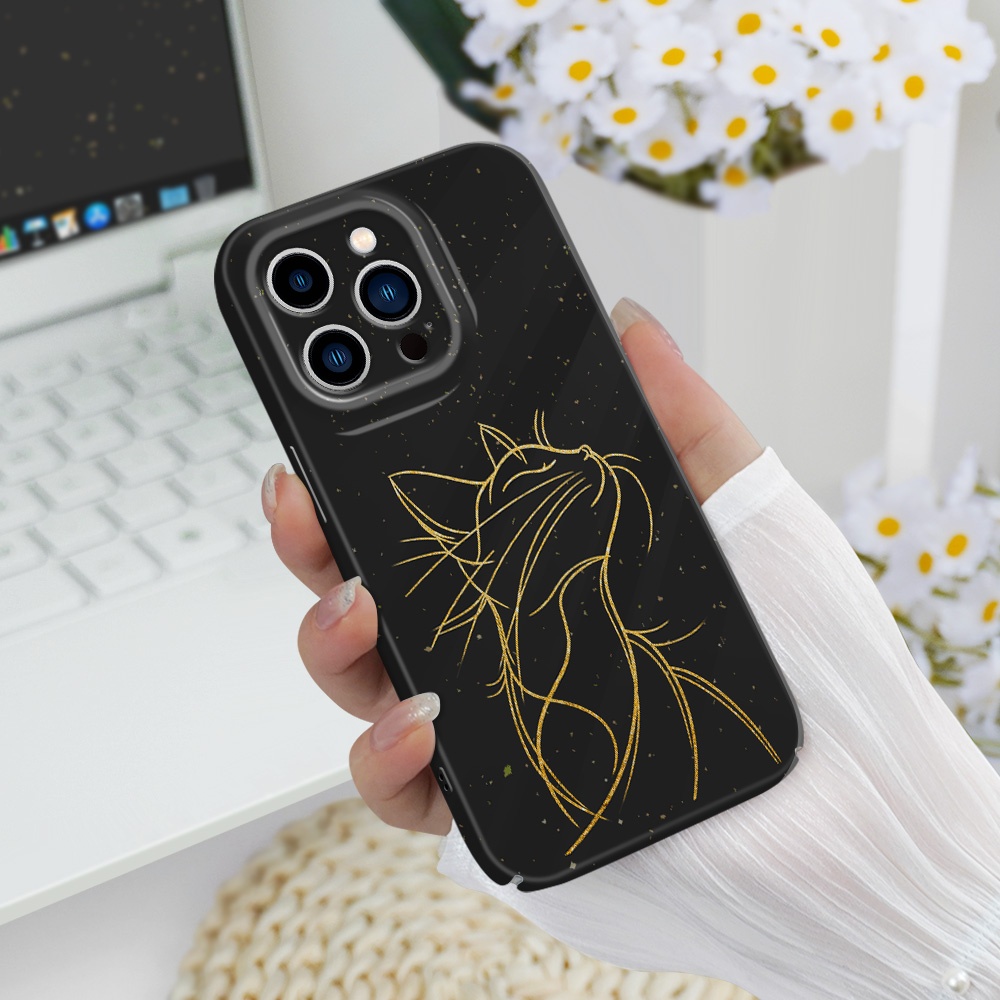 เคสโทรศัพท์สําหรับ IPhone 14 13 Pro Max Mini Proud Cat Film Hard Cover