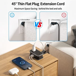 ORICO-NTONPOWER สายไฟแบบพกพา Travel Power Strip พร้อมพอร์ต USB พร้อมสายไฟม้วน 1.2M