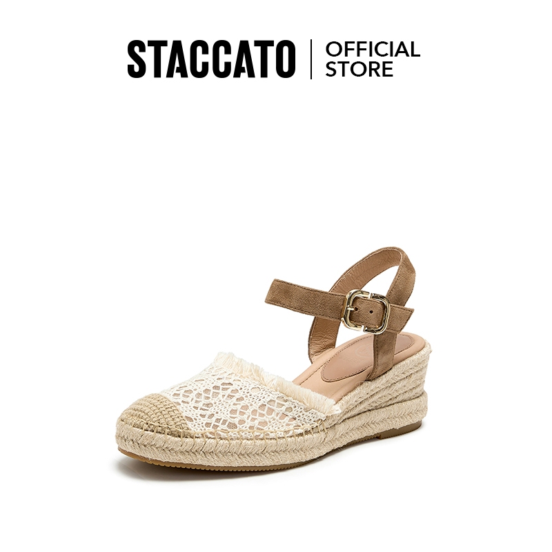 Staccato Women's Espadrilles Shoes สลิปออน รองเท้าส้นตึก รองเท้าเอสปาดริลล์ EUQ12/EUQ13