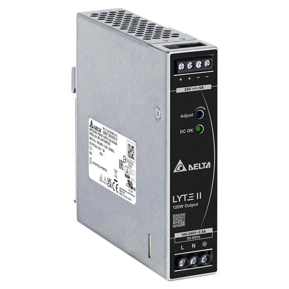 DRL-24V120W1EN - Delta Switch Power Rail Series 24V 5A 120W DC Power Supply Module
