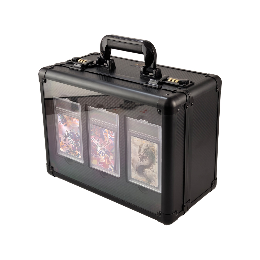 สําหรับ PSA 3-Row Trading Card Slats Graded Card Storage Box Organizer เหมาะสําหรับฝาครอบโปร่งใสผู้ถือบัตรกรณี
