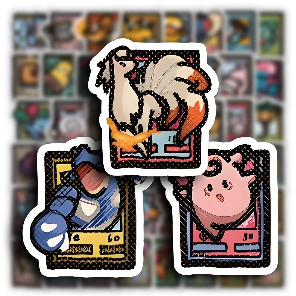 108\103 ชิ้นสติกเกอร์การ์ตูนโปเกมอนการ์ดสติกเกอร์แล็ปท็อปโทรศัพท์ตกแต่งฉลากเครื่องเขียน