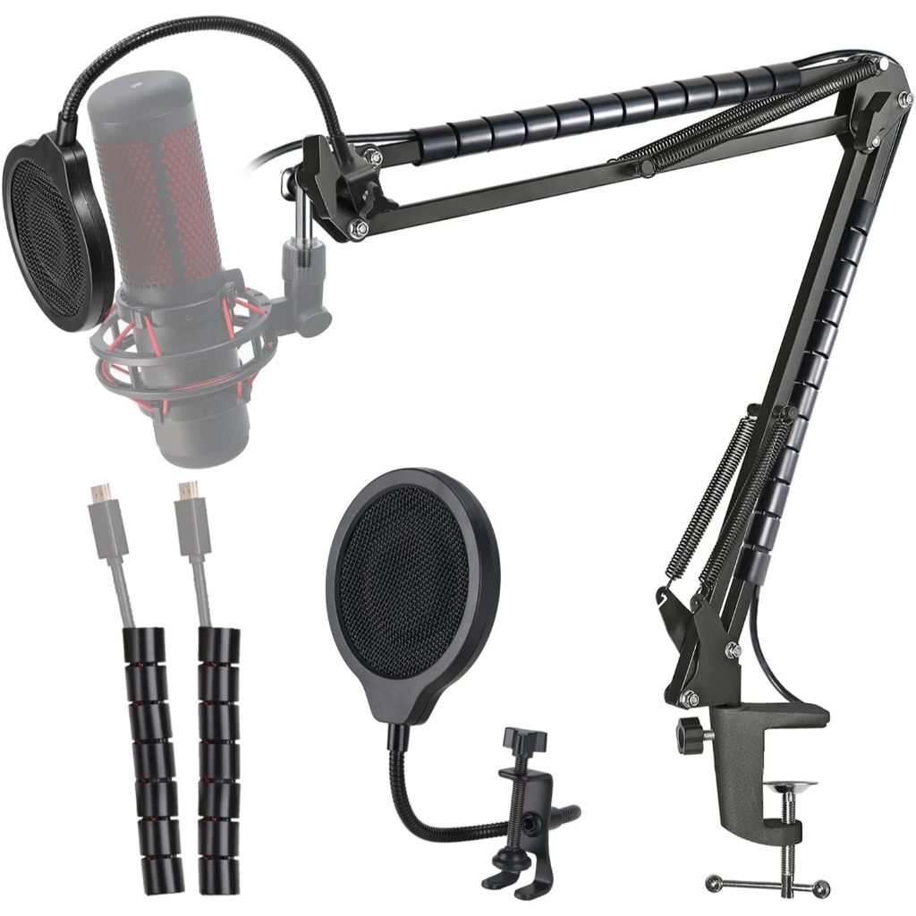 Hyperx Quadcast Boom Arm Stand - Mic Suspension Boom Arm พร้อมกระจก 3 ชั้นใช้งานร่วมกับ HyperX Quadc