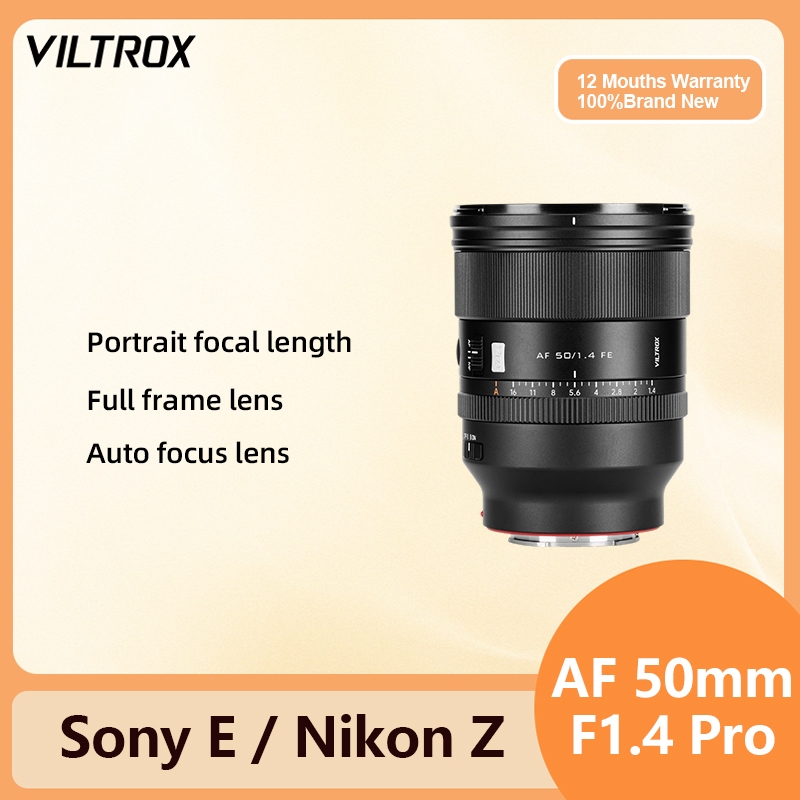 Viltrox 50mm F1.4 PRO Full frame Auto Focus AF เลนส์ Prime รูรับแสงขนาดใหญ่สําหรับกล้อง Sony FE Moun