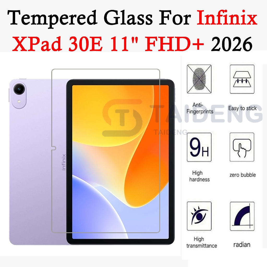 สําหรับแท็บเล็ต Infinix XPAD 30E 11" FHD+ | 2026 4G LTE 9H กระจกนิรภัย HD ป้องกันหน้าจอ