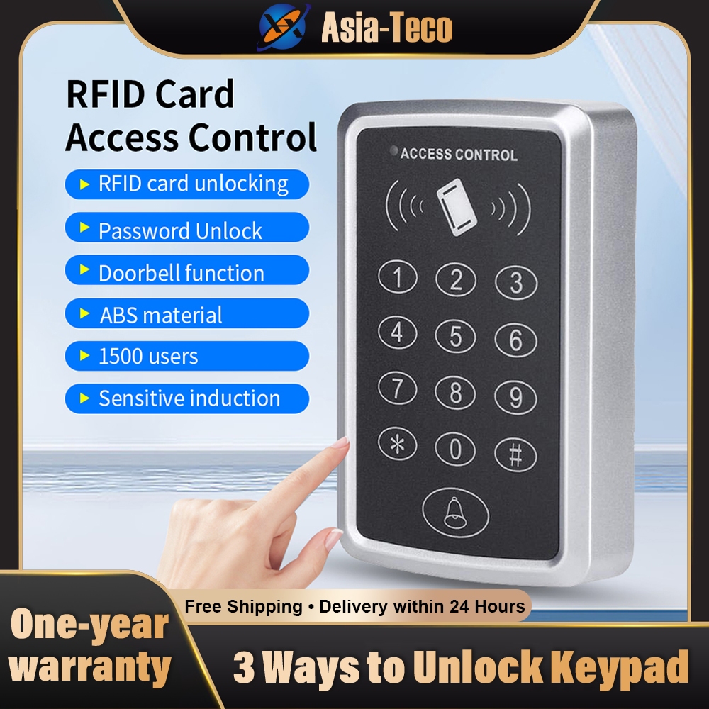 RFID Access Control Keypad Rfid Reader Gate Access Control ระบบล็อคไฟฟ้าประตูล็อคเปิด RFID Card Read