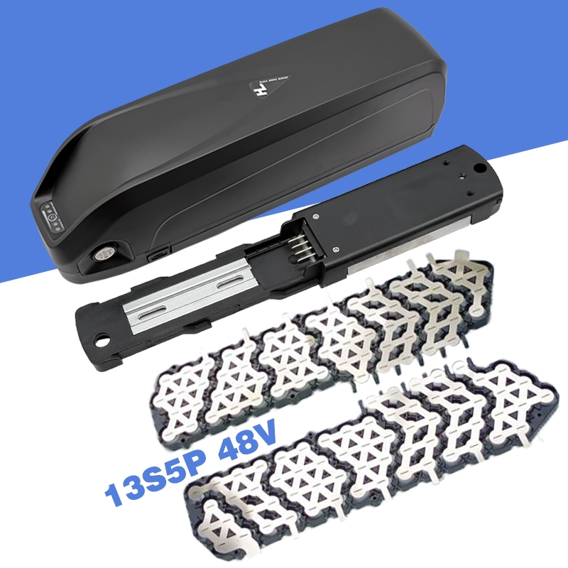ไฟฟ้าจักรยานกรณีแบตเตอรี่ Hailong 1-2 SSE-077 EBike กล่องแบตเตอรี่พร้อมผู้ถือเซลล์ไม่มีแบตเตอรี่ภายใ